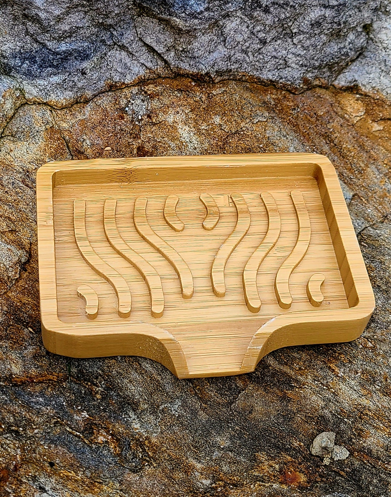 Bamboo Soap Dish - Wavy