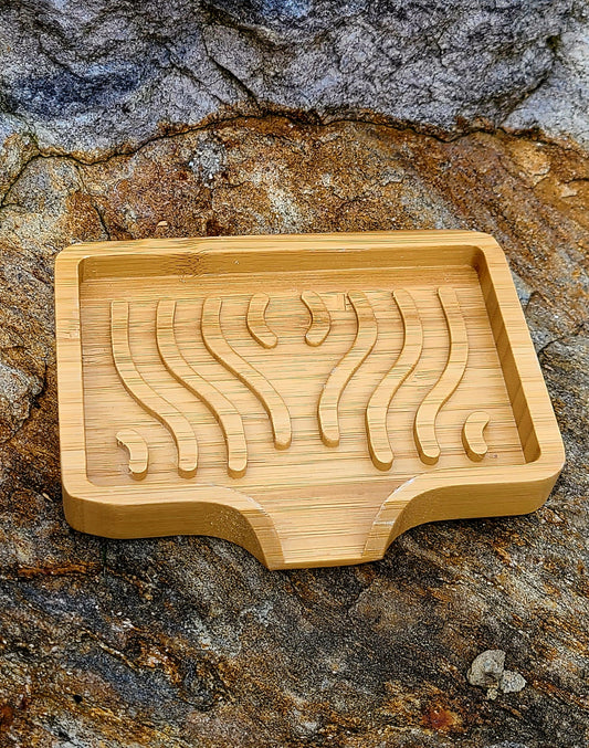 Bamboo Soap Dish - Wavy